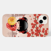 赤桜こけし人形 – 日本の芸者 Case-Mate iPhoneケース (裏面 (横))