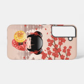 赤桜こけし人形 – 日本の芸者 SAMSUNG GALAXYケース (裏面横)