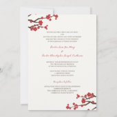 赤桜さくらんぼ花中国の咲結婚く (裏面)