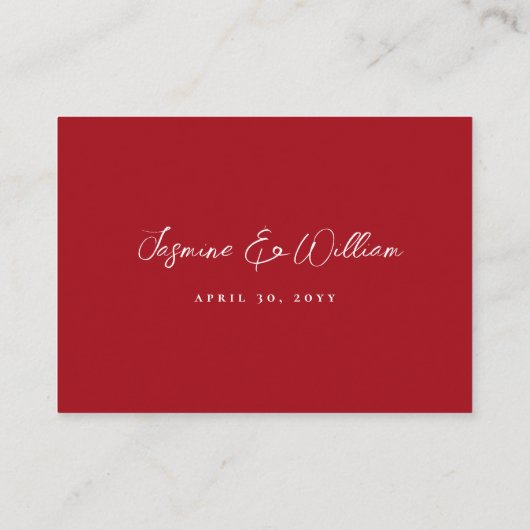 赤桜の花さくらんぼの花の渦巻結婚き プレイスカード