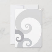 赤桜の花さくらんぼの花の渦巻結婚き 招待状 (裏面)