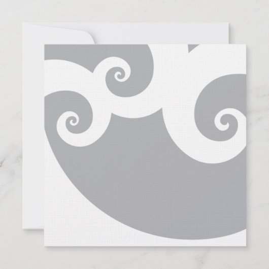 赤桜の花さくらんぼの花の渦巻結婚き 招待状 (裏面)