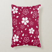 赤桜模様化粧枕 アクセントクッション (正面(垂直))