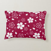 赤桜模様化粧枕 アクセントクッション (裏面)