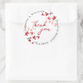 赤桜花さくらんぼ咲きアジア結婚の ラウンドシール (バッグ)