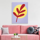 赤植物黄日 キャンバスプリント (インサイチュ (リビング))