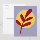 赤植物黄日 シーズンポストカード (正面/裏面)