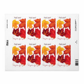 赤楓の葉メープルシロップ ラベル (フルシート)