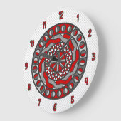 赤機械時計 ラージ壁時計 (傾斜)