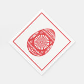 赤正統イースター卵 スタンダードランチョンナプキン (角)