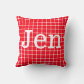 赤歯模様 クッション (裏面)