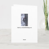 赤毛のアカゲラ空白の カード (裏面)