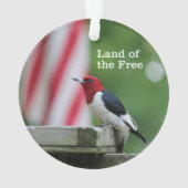 赤毛のキツツキ オーナメント (裏面)