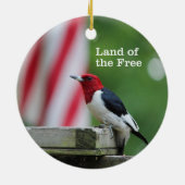 赤毛のキツツキ セラミックオーナメント (裏面)