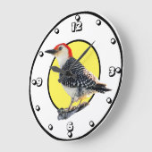 赤毛のキツネザル ラージ壁時計 (傾斜)