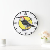 赤毛のキツネザル ラージ壁時計 (ホーム)