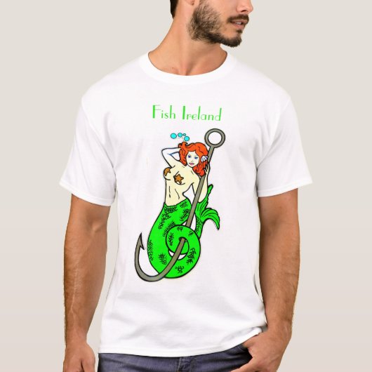 赤毛のグリーンテールマーメイドThunder_Cove Tシャツ (正面)