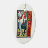 赤毛のコニーアイランドの人魚の美しい セラミックオーナメント (右)