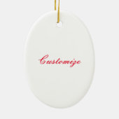 赤毛のコニーアイランドの人魚の美しい セラミックオーナメント (裏面)