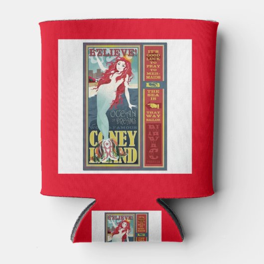 赤毛のコニーアイランドマーメイド 缶クーラー (正面)