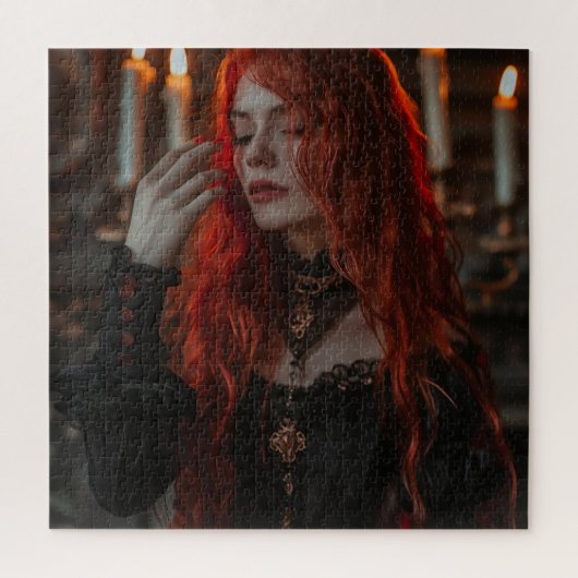 赤毛のゴシック女 ジグソーパズル (縦)