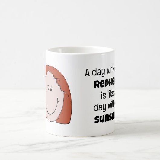 赤毛のデザインマグのない日 コーヒーマグカップ (中央)