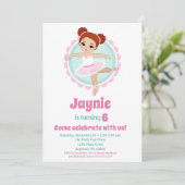 赤毛のバレリーナ バレエダンシング バースデーパーティ 招待状 (スタンド正面)