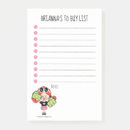 赤毛のパーソナライズなショッピング・リスト ポストイット