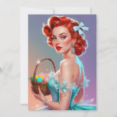 赤毛のピンナップイースターエッグバスケット シーズンカード (正面)