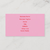 赤毛のファッションアイコン 名刺 (裏面)