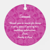 赤毛のブライドメイドがお好みの色を選ぶ メタルオーナメント (裏面)