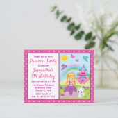 赤毛のプリンセスと城と虹の誕生日 ポストカード (スタンド正面)