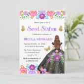 赤毛のプリンセス メキシカン フラワープリントドレス スイート16 招待状 (スタンド正面)