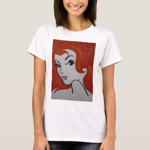 赤毛のペンキのPippiの背部 Tシャツ