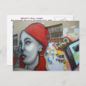 赤毛のミステリー女性の郵便はがき ポストカード (正面/裏面)