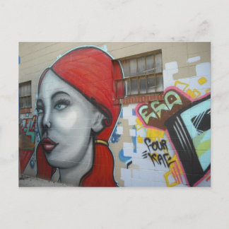 赤毛のミステリー女性の郵便はがき ポストカード