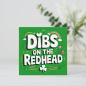 赤毛の人の指名権 Funny St Patrick's Day 招待状 (スタンド正面)