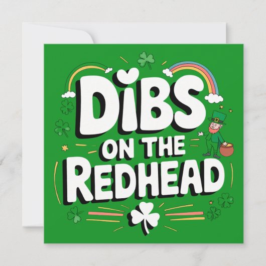 赤毛の人の指名権 Funny St Patrick's Day 招待状 (正面)
