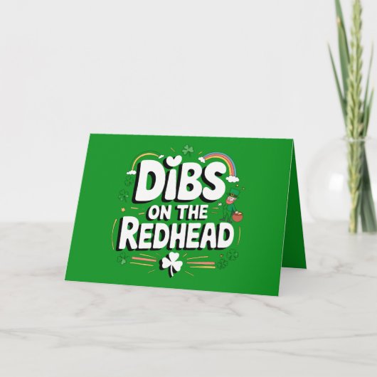 赤毛の人の指名 Funny St Patrick's Day サンキューカード (正面)
