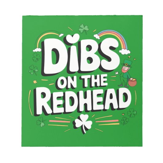 赤毛の人の指名 Funny St Patrick's Day ノートパッド (正面)