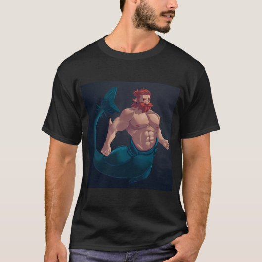 赤毛の人魚の男 Tシャツ (正面)