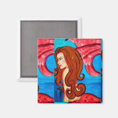 赤毛の人魚の磁石 マグネット (正面/裏面)