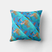 赤毛の人魚の青枕 クッション (裏面)