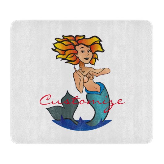 赤毛の人魚サンダー_コーブ カッティングボード (正面)
