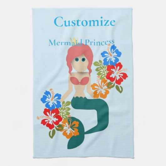 赤毛の人魚姫サンダーカブ キッチンタオル (縦)