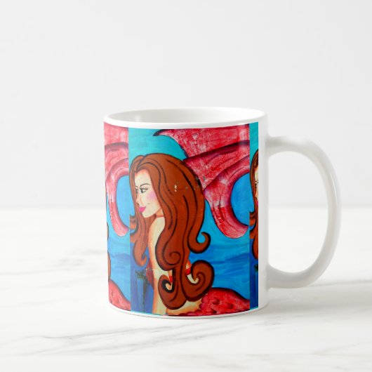赤毛の人魚用コーヒーマグ コーヒーマグカップ (右)