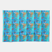 赤毛の人魚用ブルータオル キッチンタオル (横)