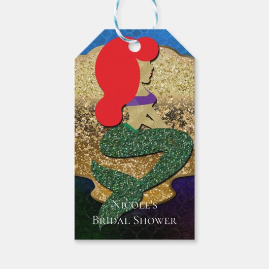 赤毛の人魚　ゴールデン シェルパーティー プレゼント ギフトタグ (正面)