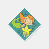 赤毛の人魚 スタンダードカクテルナプキン (角)