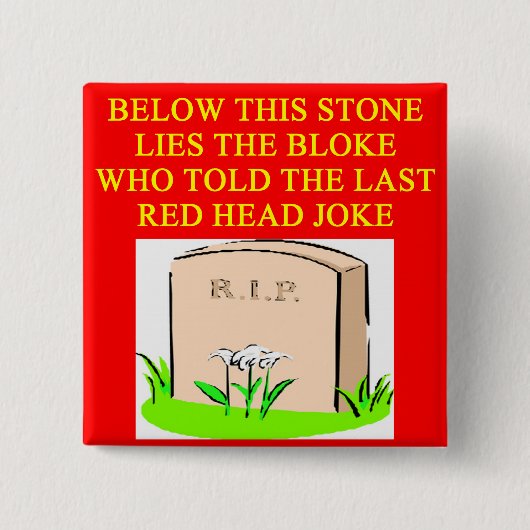 赤毛の冗談 缶バッジ (正面)
